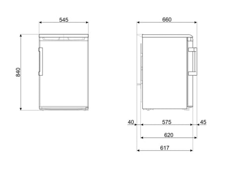 Smeg FA120ES monoporta Libera installazione 114 L Argento