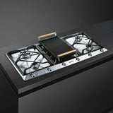 Smeg Universal SRV596GH5 piano cottura Acciaio inox Superficie piana 90 cm Gas 5 Fornello(i)