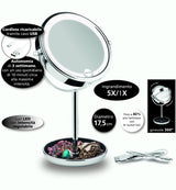 Macom Enjoy & Relax 233 specchietto per trucco Libera installazione Rotondo Cromo