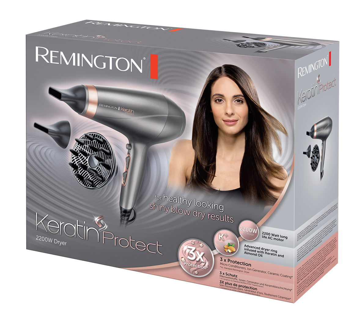Remington AC8820 asciuga capelli 2200 W Argento