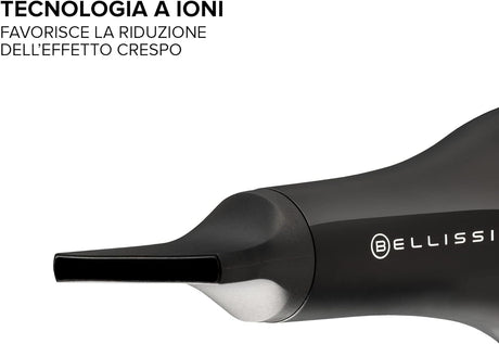 Bellissima P7 3200 Asciugacapelli, Motore Professionale, 2100 Watt, Ionizzatore, 2 Velocità, 3 Temperature, Diffusore per Ricci, Colpo Aria Fredda, Leggero, Custodia da Viaggio, Fermacavo