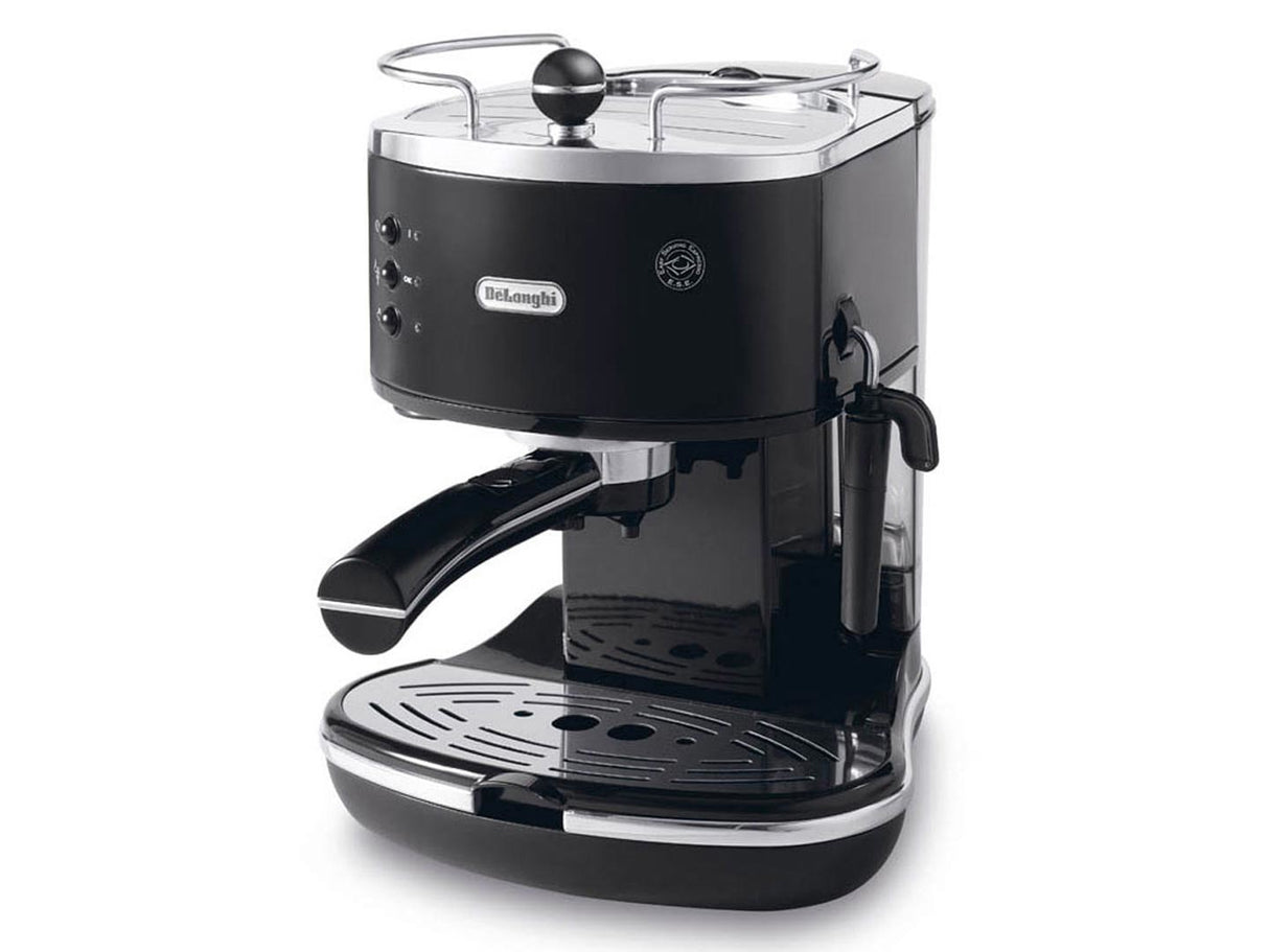 De’Longhi ICONA ECO311.BK Macchina da Caffè Manuale Espresso e Cappuccino, Compatibile con Polvere o Cialde E.S.E., Spegnimento Automatico, Serbatoio Estraibile da 1.4L, Potenza 1100W, Nero