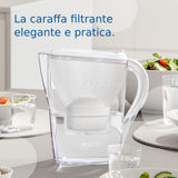 Brita Caraffa filtrante acqua Marella (2.4L) incl. 3 x filtri MAXTRA PRO All-in-1 che riduce cloro, calcare, PFAS e metalli - Eleganza e funzionalità