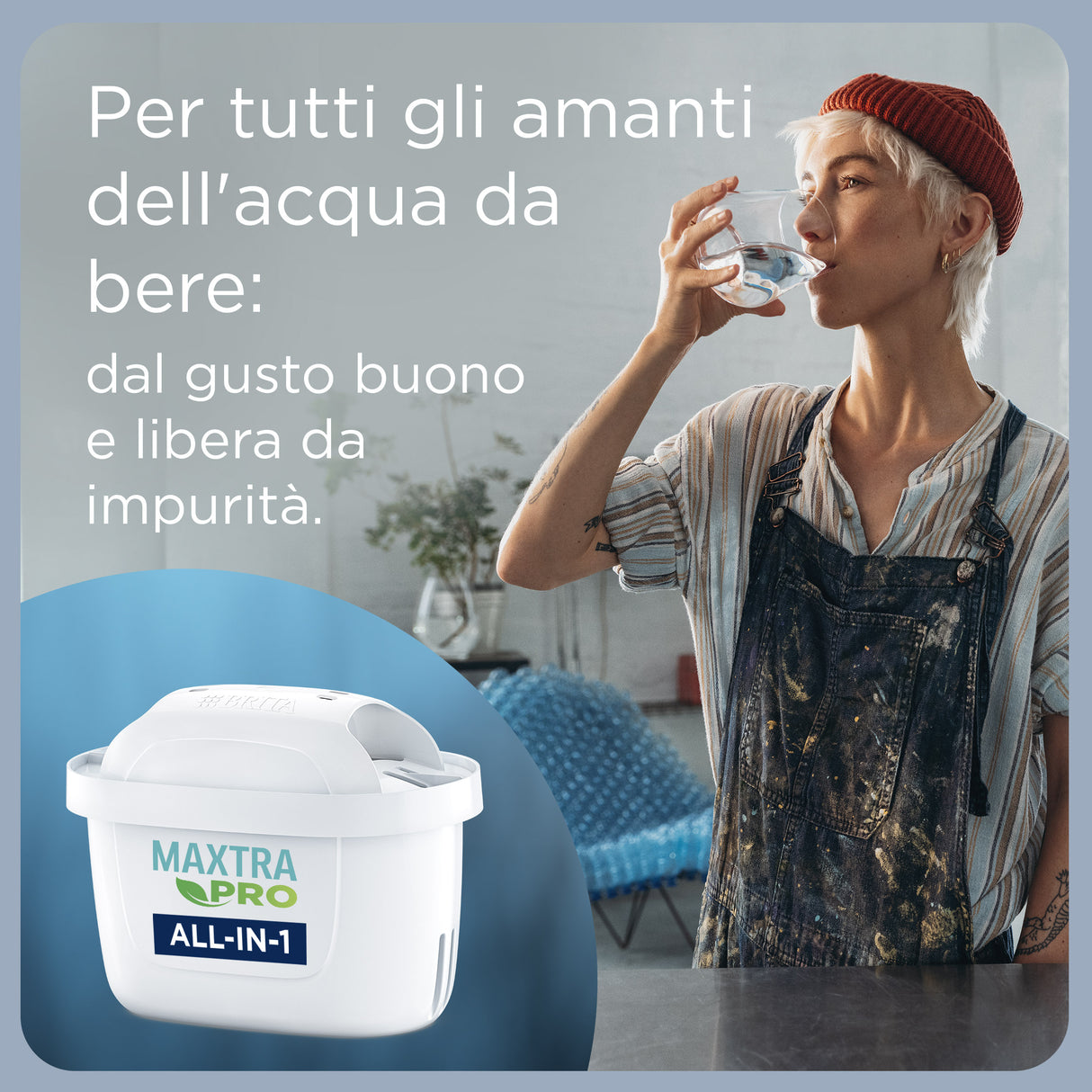 Brita Caraffa filtrante acqua Marella (2.4L) incl. 3 x filtri MAXTRA PRO All-in-1 che riduce cloro, calcare, PFAS e metalli - Eleganza e funzionalità