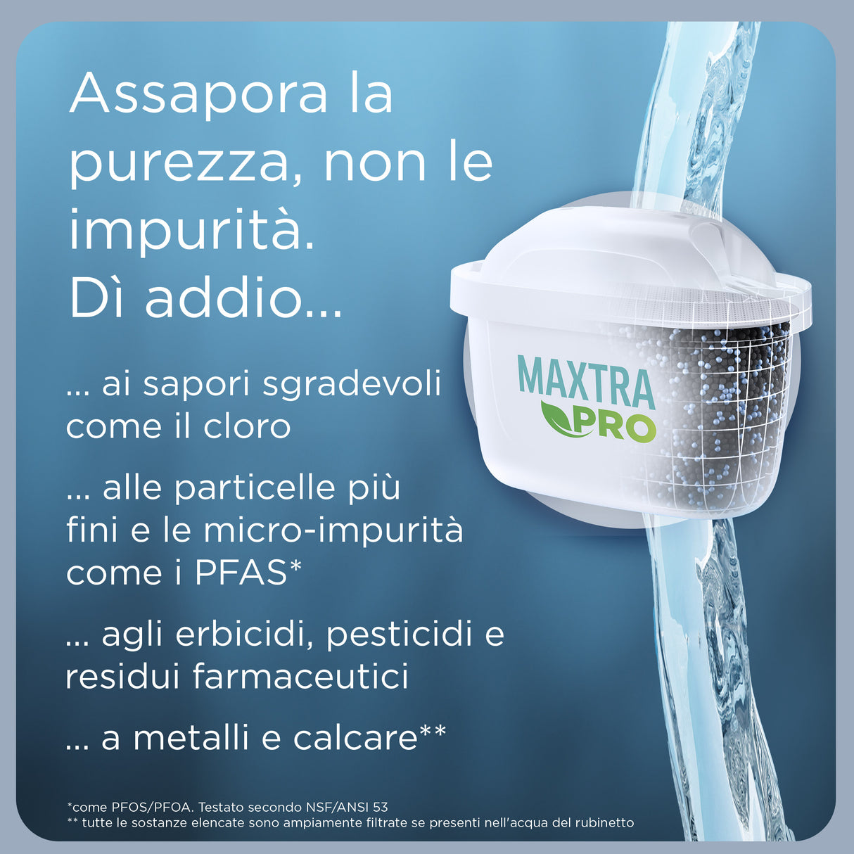 Brita Caraffa filtrante acqua Marella (2.4L) incl. 3 x filtri MAXTRA PRO All-in-1 che riduce cloro, calcare, PFAS e metalli - Eleganza e funzionalità