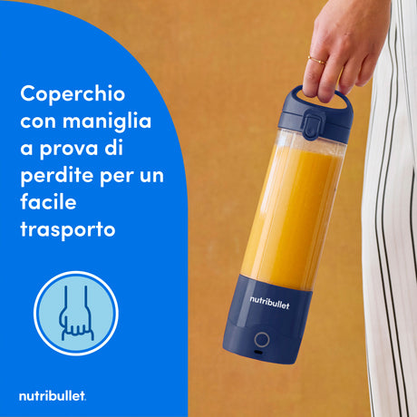 NutriBullet Portable 0,475 L Frullatore per sportivi Blu, Blu marino