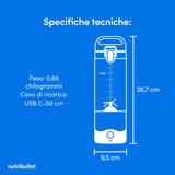 NutriBullet Portable 0,475 L Frullatore per sportivi Bianco
