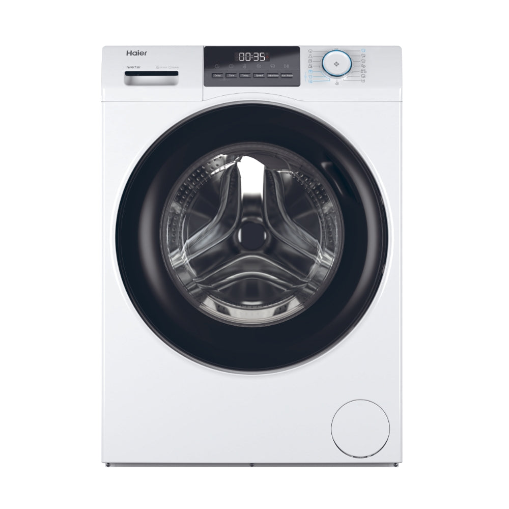 Haier I-Pro Serie 1 Serie 1, Lavatrice Carica Frontale 9 KG, 20% più efficente della classe A, 1400 giri, Bianco, Inverter, Refresh, HW90-BP14929A-S