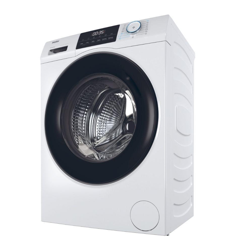 Haier I-Pro Serie 1 Serie 1, Lavatrice Carica Frontale 9 KG, 20% più efficente della classe A, 1400 giri, Bianco, Inverter, Refresh, HW90-BP14929A-S