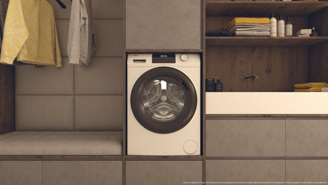 Haier I-Pro Serie 1 Serie 1, Lavatrice Slim 8 KG, 10% più efficente della classe A, 1400 giri, Bianco, Inverter, Refresh, HW80-BP14929A-S