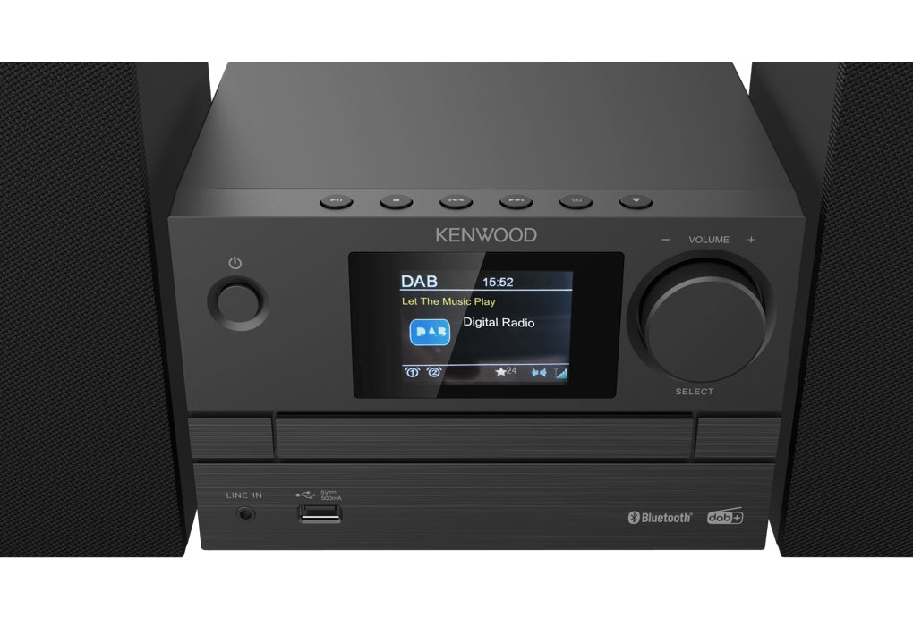 Kenwood M-525DAB set audio da casa Microsistema audio per la casa 7 W Nero