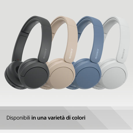 Sony Cuffie Bluetooth wireless WH-CH520 - Durata della batteria fino a 50 ore con ricarica rapida, stile on-ear - Nero