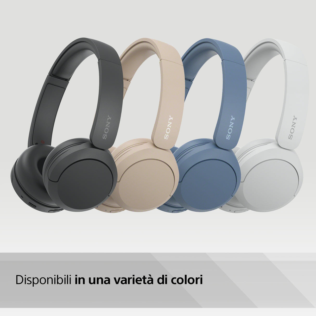 Sony Cuffie Bluetooth wireless WH-CH520 - Durata della batteria fino a 50 ore con ricarica rapida, stile on-ear - Blu