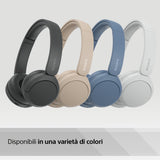 Sony Cuffie Bluetooth wireless WH-CH520 - Durata della batteria fino a 50 ore con ricarica rapida, stile on-ear - Blu