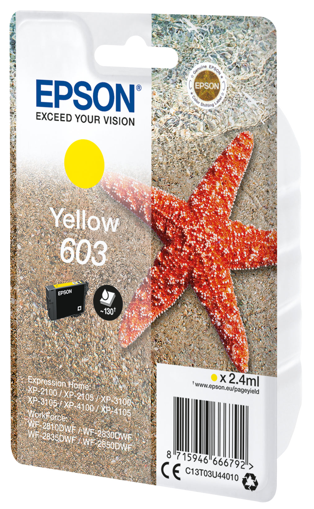 Epson 603 stella marina cartuccia inchiostro originale giallo 1pz