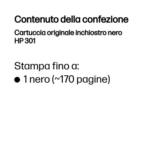 HP Cartuccia originale inchiostro nero 301