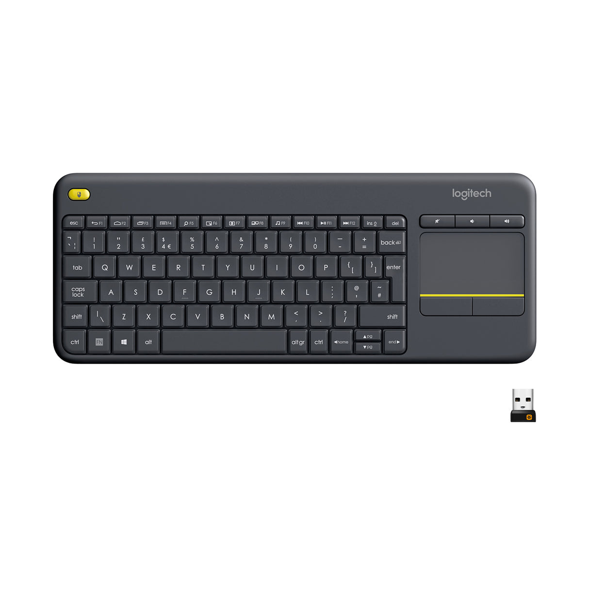 Logitech K400 Plus Tastiera Wireless Touch per tv