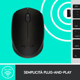 Logitech M171 mouse wireless (nero)