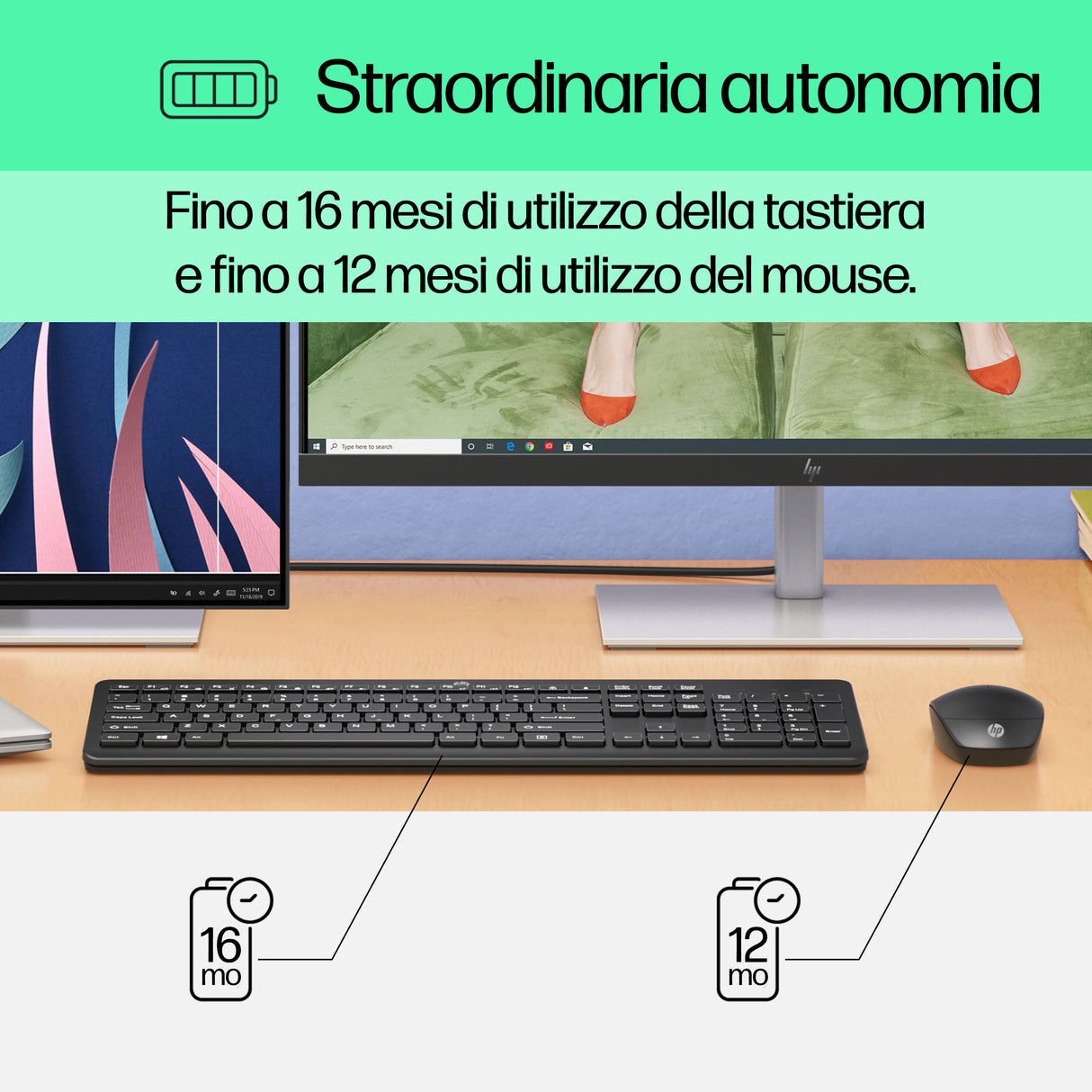 HP Combo tastiera e mouse wireless 230