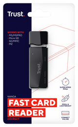 Trust NANGA lettore di schede USB 3.2 Gen 1 (3.1 Gen 1) Type-A Nero