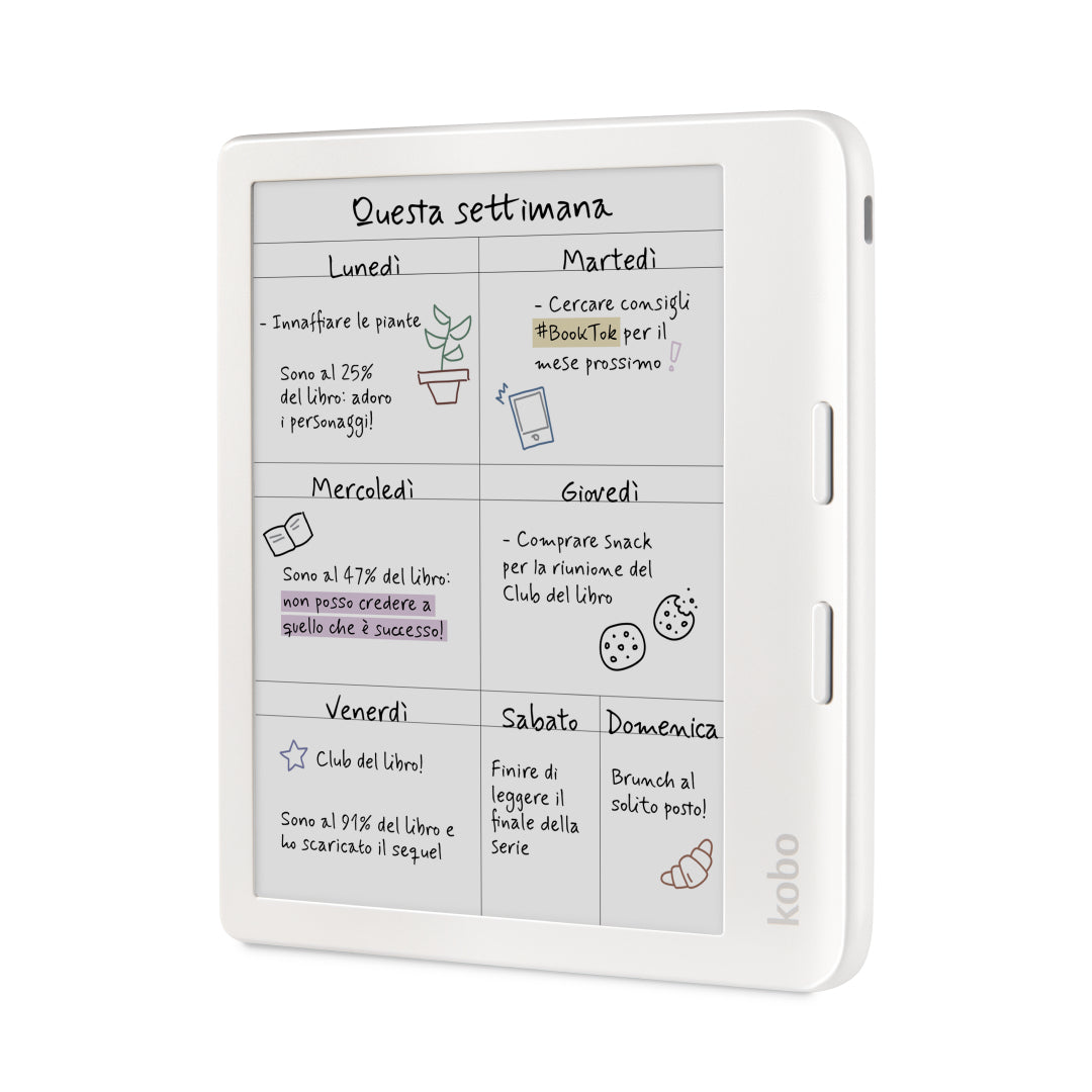 Rakuten Kobo Libra Colour lettore e-book Touch screen 32 GB Wi-Fi Bianco