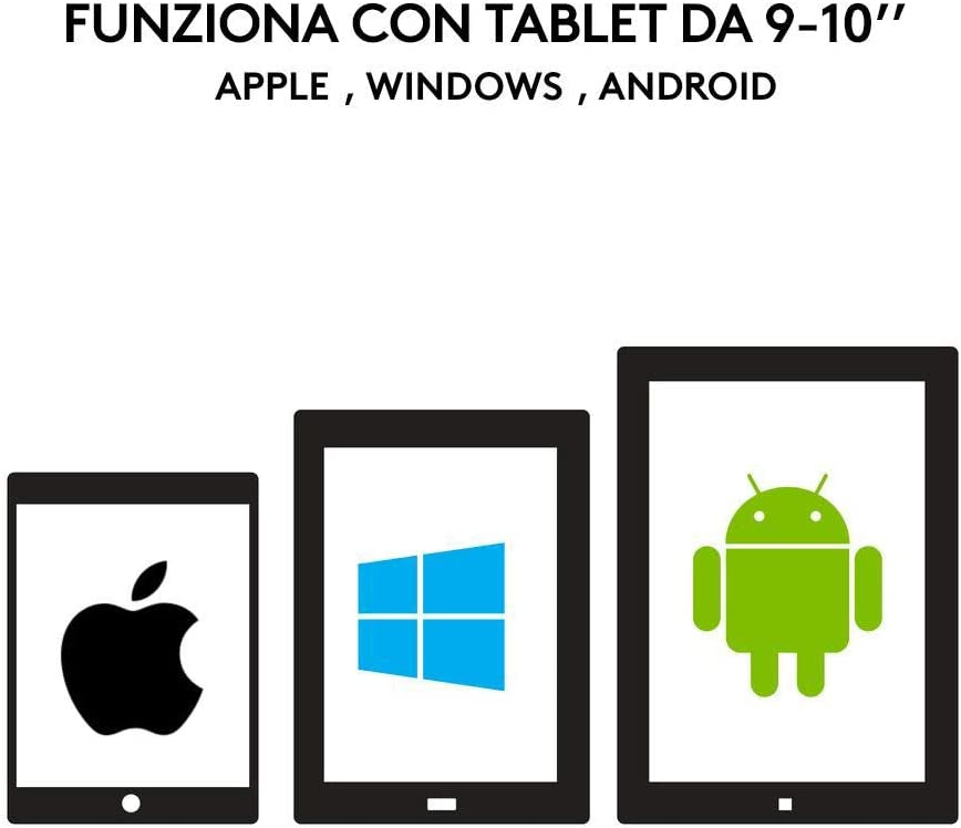 Logitech Universal Folio cover con tsatiere per tablet (universale 9/10")