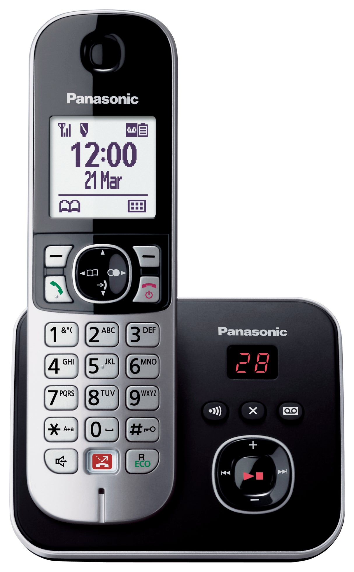 Panasonic Telefono cordless digitale con segreteria telefonica KX-TG6861