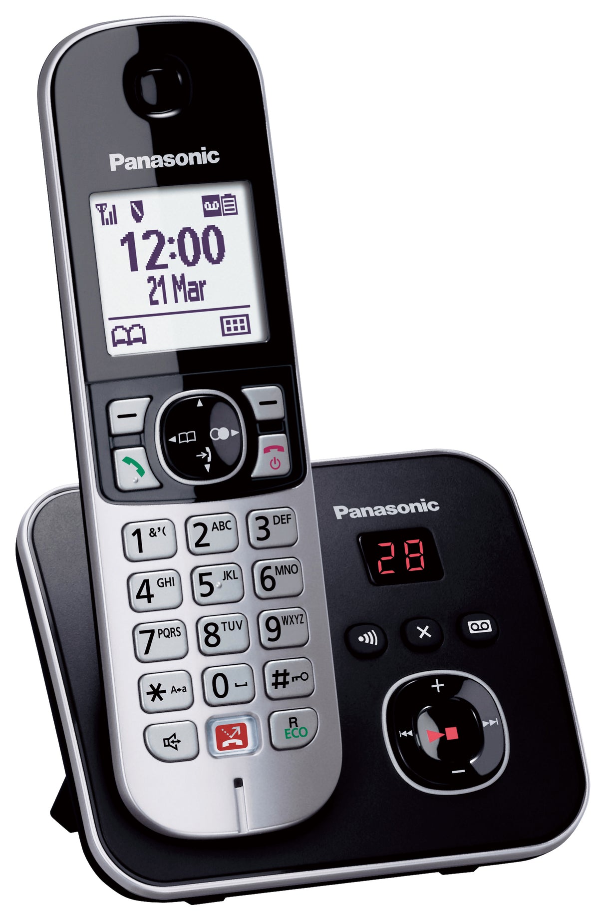 Panasonic Telefono cordless digitale con segreteria telefonica KX-TG6861