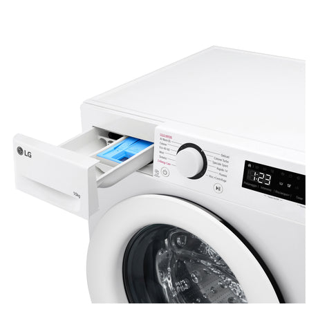 LG F4R3010NSWW Lavatrice 10kg AI DD, Classe A-10%, 1400 giri, Lavaggio a vapore