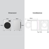 LG F0P3020TSWC Lavatrice capacità XL 20kg AI DD™ Serie P3, Classe B, 1000 giri, TurboWash 360, Vapore, Wi-Fi, White