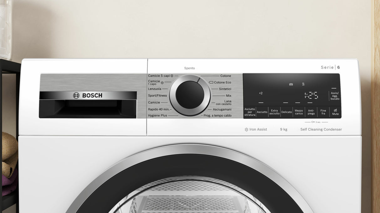 Bosch Serie 6 WQG245C0IT Asciugatrice a pompa di calore 9 kg Bianco