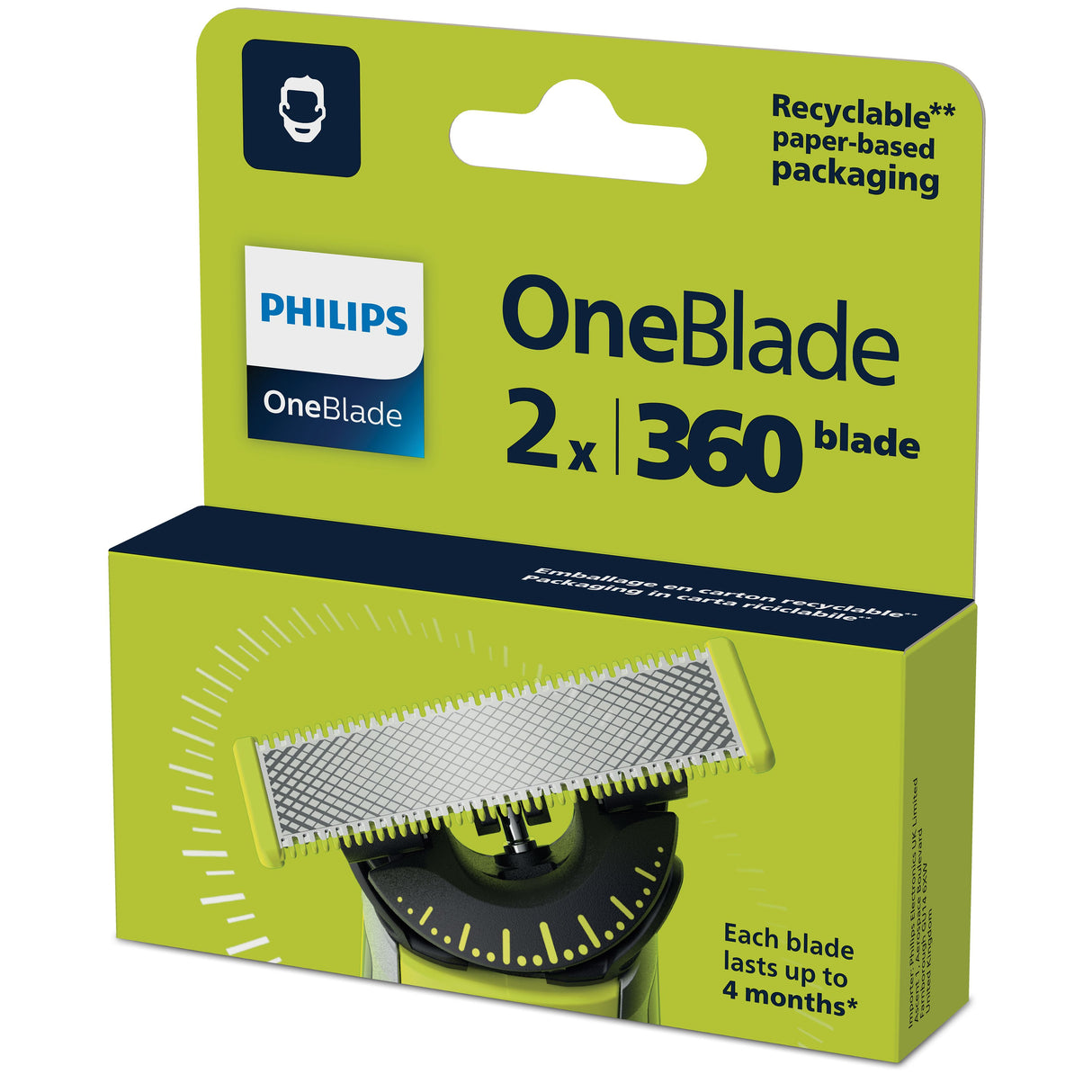 Philips Norelco OneBlade OneBlade QP420/50 Lama di ricambio 360