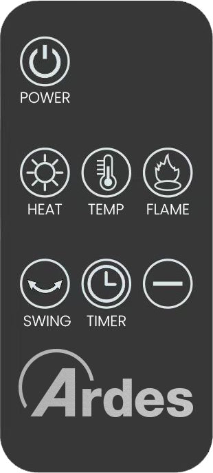 Ardes AR4P22FP stufetta elettrica Interno Nero 2000 W Riscaldatore ambiente elettrico con ventilatore