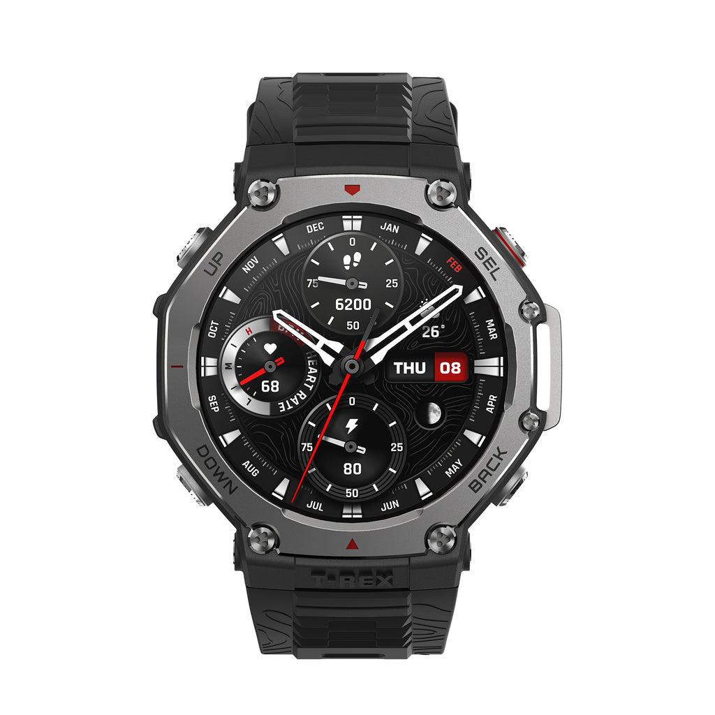 Amazfit T-Rex 3 3,81 cm (1.5") AMOLED 48.5 mm Digitale 480 x 480 Pixel Touch screen Nero Wi-Fi GPS (satellitare)