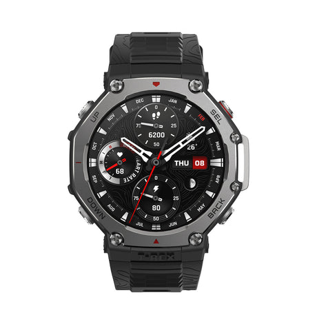 Amazfit T-Rex 3 3,81 cm (1.5") AMOLED 48.5 mm Digitale 480 x 480 Pixel Touch screen Nero Wi-Fi GPS (satellitare)