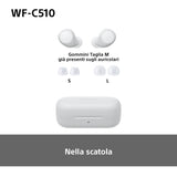 Sony WF-C510 | Cuffie True Wireless - Suono di alta qualità, Equalizzatore personalizzabile, Design Confortevole, Batteria da 22 ore, Ricarica Rapida, Connessione Multipoint Bluetooth, Ambient Sound Mode, Spotify Tap, Classificazione IPX4 - Bianco
