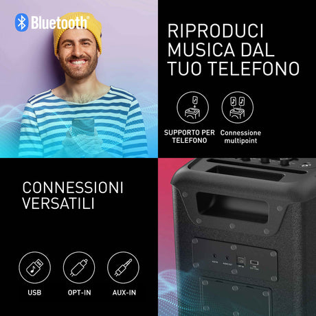 Panasonic Altoparlante Portatile Bluetooth SC-BMAX10E-K