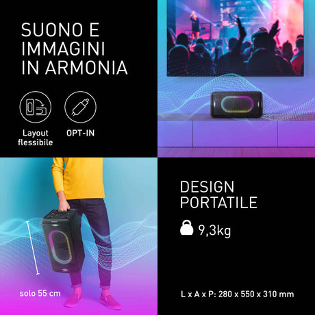 Panasonic Altoparlante Portatile Bluetooth SC-BMAX10E-K