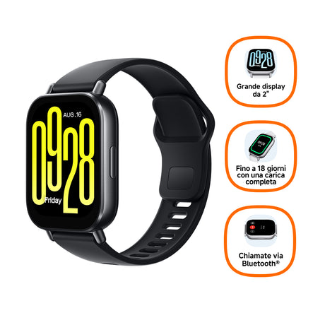 Xiaomi Redmi Watch 5 Active 5,08 cm (2") LCD 49.1 mm Digitale 320 x 385 Pixel Touch screen Nero