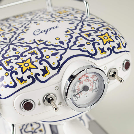 Ariete 1389 Macchina da caffè Capri, 850W, Capacità serbatoio 0,9L, Filtro ½ tazze, Vassoio raccogli goccia, Cappuccinatore