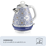 Ariete 2869 Bollitore Capri, Bollitore Elettrico, 1,7L, Infusi, the, tisane, Base cordless, Autospegnimento