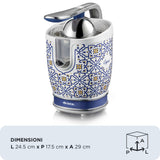Ariete 413, Spremiagrumi Capri, Spremiagrumi Elettrico con Leva, 2 Coni per Frutti Grandi e Piccoli, Beccuccio Salvagoccia, Motore Silenzioso, Spremitura Professionale, Corpo in Metallo