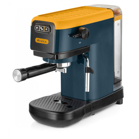 Ariete 1399 Macchina da caffè espresso Mango Yellow, Per polvere e cialde ESE, 1300 W, Capacità 1,1L, 15 bar di pressione, Filtro 1, 2 tazze e cialda ESE, Cappuccino, Giallo
