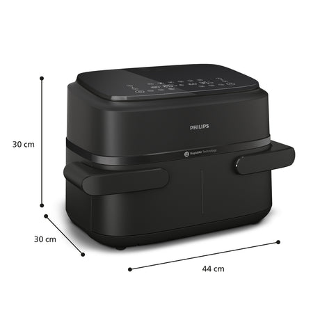 Philips Serie 1000 Airfryer con cestello flexi, Friggitrice ad aria 7.1L, 10 metodi di cottura, App per ricette NA150/00
