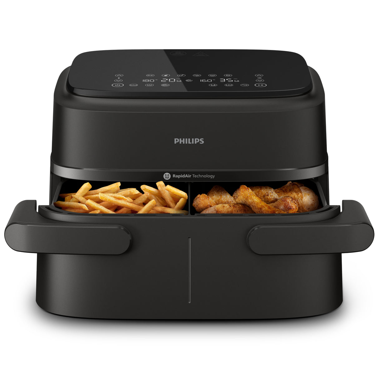 Philips Serie 1000 Airfryer con cestello flexi, Friggitrice ad aria 7.1L, 10 metodi di cottura, App per ricette NA150/00