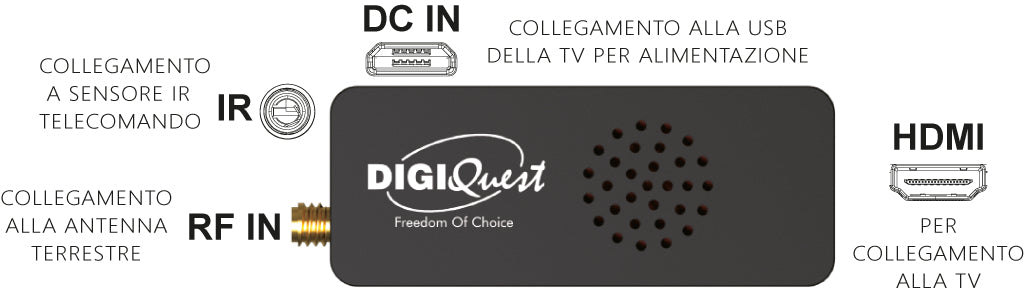 Digiquest X2O Terrestre Full HD Nero