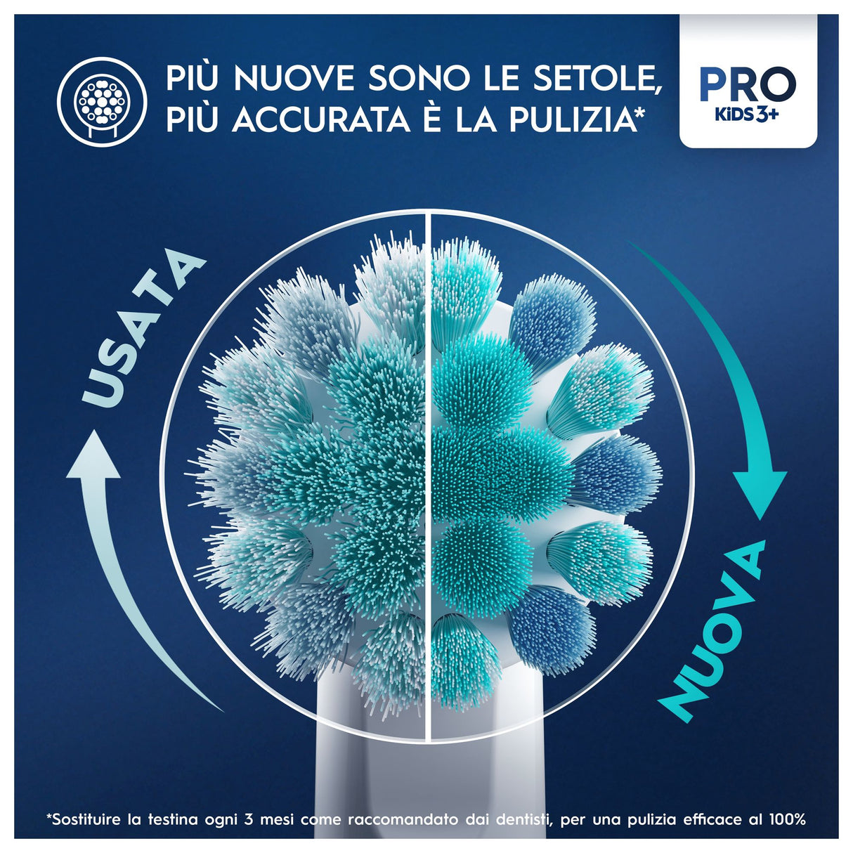 Oral-B Vitality Pro Kids Spiderman Bambino Spazzolino rotante-oscillante Blu, Rosso
