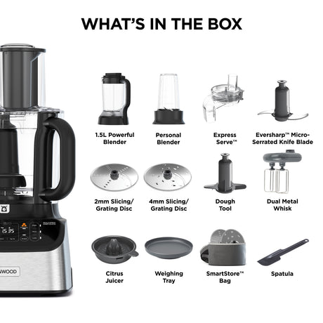 Kenwood FDM73.850SS robot da cucina 1000 W 3 L Grigio Bilance incorporate