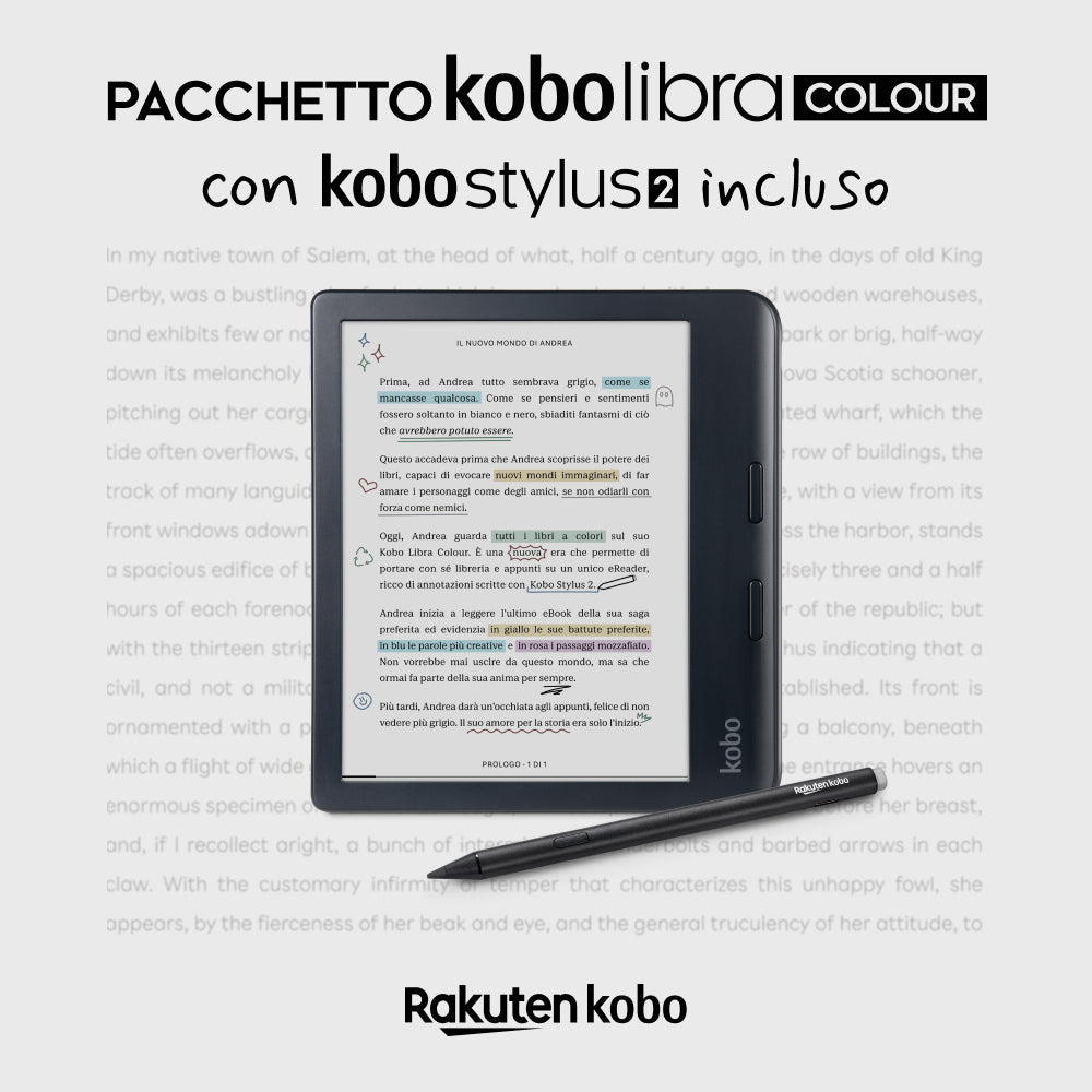 Kobo Pacchetto Libra Colour e Stylus 2