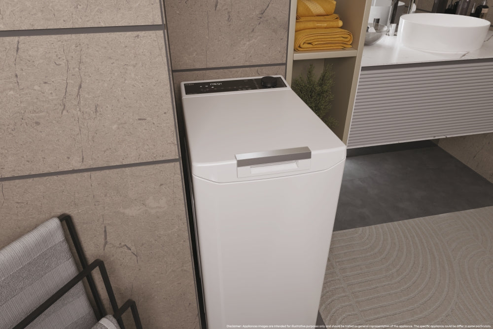 Haier T Series 7, Lavatrice Carica dall'alto 7 KG, Classe A, 1400 giri, Bianco, Inverter, Vapore, THASN476TM5-S